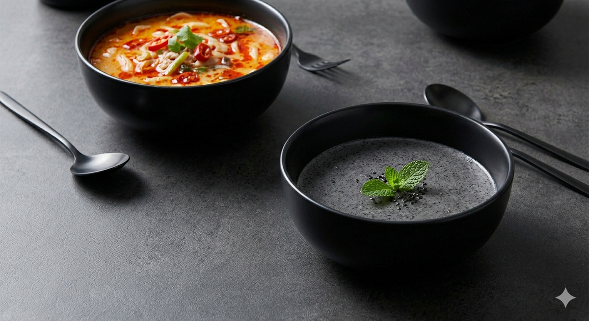 Matte Black Ceramic Bowls: A Modern Choice for Minimal Dining Tables