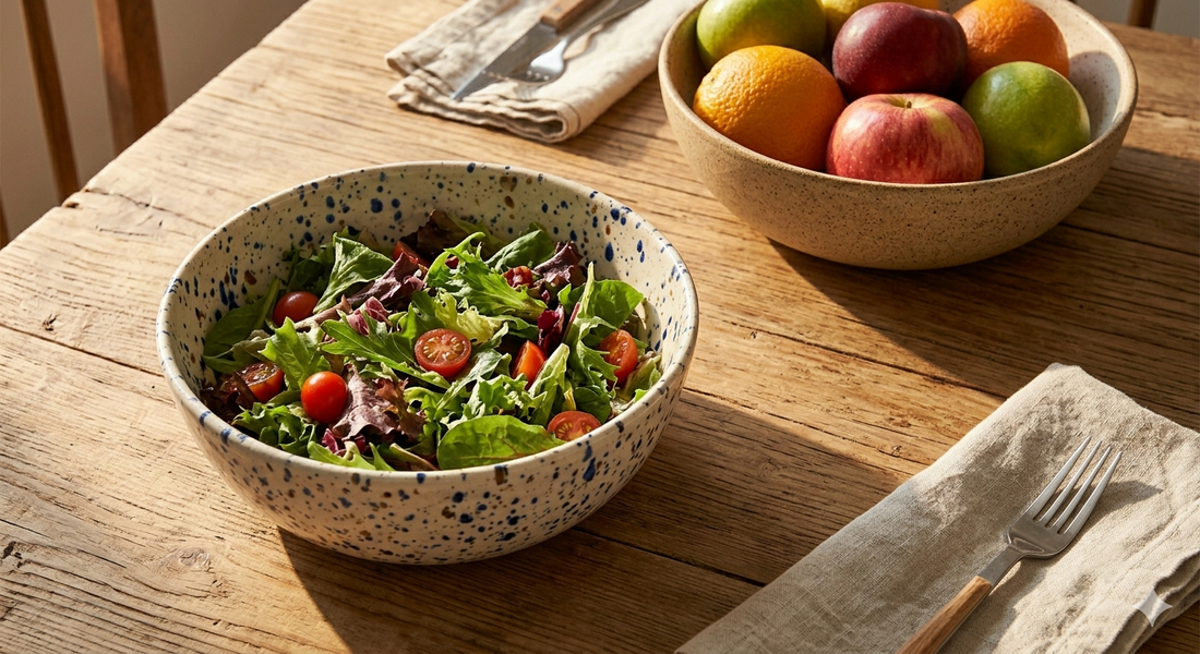 Speckled Ceramic Bowls: How to Add Color and Texture to a Kitchen Table