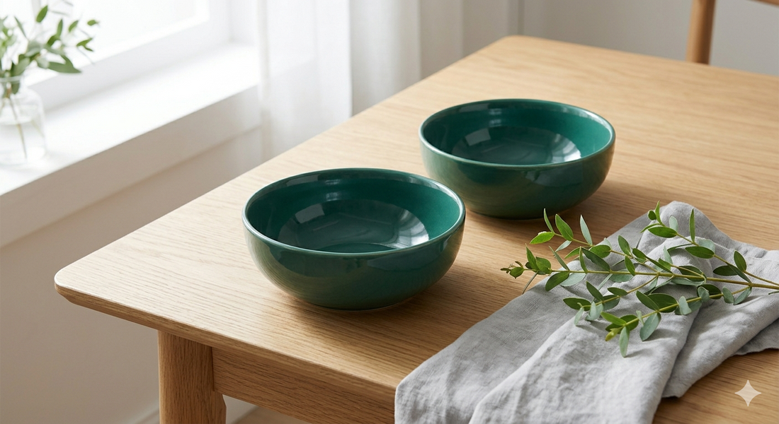 Teal Green Ceramic Bowls: Styling Ideas for Fresh and Calm Table Settings