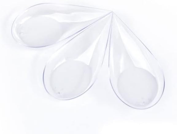 480 Case Tiny Clear Appetizer Plates Mini Plastic Dessert Spoons Professional-Grade Recyclable Party Small Serving Platter Clear Disposable Plates Serving Tray for Events CMJJ