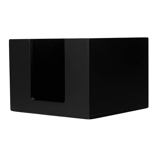 Restaurantware Black Bamboo Napkin Holder Bundle of 2 Square Organizer 5.5 x 5.5 x 4 Inches Cocktail Caddy Durable Open-Top Tray Black