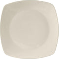 Tuxton China BEH-126C Plate, 12-3/4", Square, Rolled Edge, Microwave and Dishwasher Safe, Oven Proof, Fully Vitrified, Ceramic, DuraTux, American White/Eggshell, Pack of 6