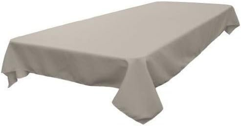 LA Linen Polyester Poplin Washable Rectangular Tablecloth, Stain and Wrinkle Resistant Table Cover 60x102, Fabric Table Cloth for Dinning, Kitchen, Party, Holiday 60 by 102-Inch, Gray Light