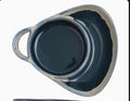 Soup and Side Bowl Plate Ceramic, Chip and Dip Divided Bowls, Anti-Soggy Cereal Bowl Bread Dipping Bowls Plates for Salad Breakfast, and Sandwich Ideal for Home and Restaurant (blue)