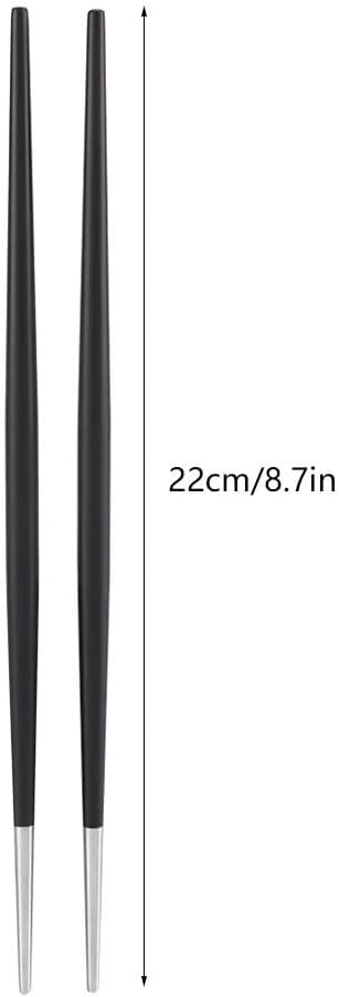 5 Pairs 304 Stainless Steel Chopstick Japanese Sushi Chopsticks Tableware Set Korean Chopsticks Set |Silver Black| chopstick sushi