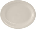 Tuxton China TNR-040 Platter, 7-1/8" x 5-3/4", Oval, Narrow Rim, Microwave and Dishwasher Safe, Oven Proof, Fully Vitrified, Ceramic, Nevada, American White/Eggshell, Pack of 36
