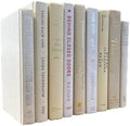 Real Books by Color® (Set of 3, White Cream) Decorative Bookshelf Home Decor Shelf Styling Photo Prop