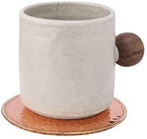 GoCraft Hammered Copper Coasters | Handmade Coasters with Padded Cork Protection for Drinks, Beverages & Wine/Bar Glasses (Set of 4)