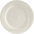 Tuxton China ASU-007 Plate, 10-5/8" Diameter, Round, Wide Rim, Embossed Pattern, Microwave and Dishwasher Safe, Oven Proof, Fully Vitrified, Ceramic, AlumaTux, San Marino, Pack of 12