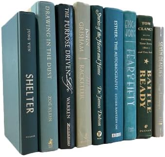 Real Books by Color® (Set of 7, Green) Decorative Bookshelf Home Decor Shelf Styling Photo Prop