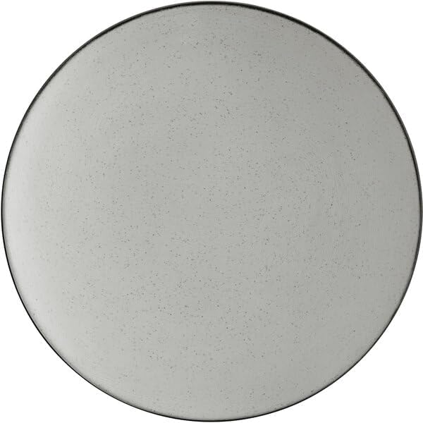 Apollo Coupe Melamine Plate, 7.5 Inch, Matte Grey and Black, Round, Break-Resistant, NSF Listed, BPA Free, 12 Pack