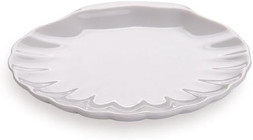 Restaurantware 3.1 x 2.9 Inch Shell Plates 10 Chip-Resistant Mini Tasting Plates - Serve Hors D'oeuvres Desserts or Snacks For Samples or Individual Portions White Porcelain Appetizer Plates
