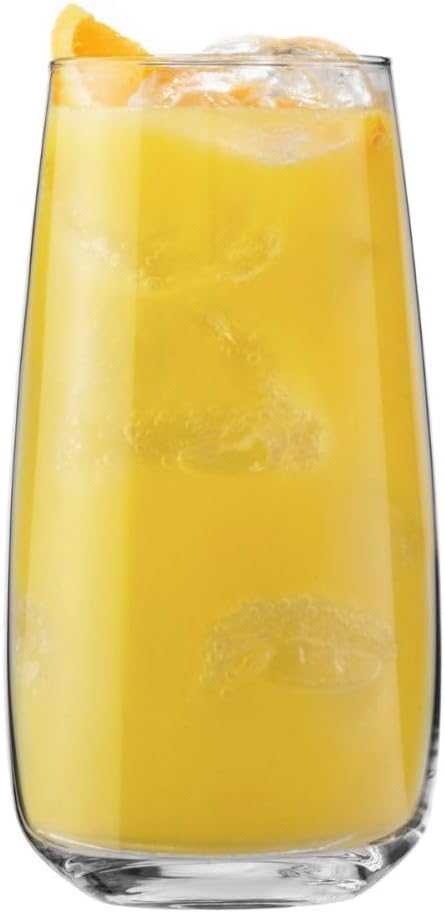 Krosno glasses for water, juices,lemonade, iced tea Elegant design | Set of 6 | Capacity 23.7 Fl Oz | Modern collection | Ideal for home, restaurant, parties | Dishwasher safe