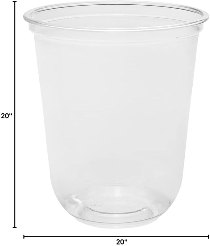 Karat 16oz PET Clear Cup, U-Shape (98mm) - 1,000 ct