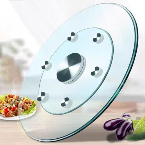 30.7 inch Lazy Susan for Table Top Tempered Glass Rotating Serving Tray for Dining Table, Kitchen Lazy Susan Organizer Spinning Rotating Food Server Party Centerpieces Heavy Duty