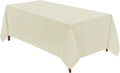 VidaFete 1 Pack Tablecloth 90 * 132inch Rectangle Table Cloth Polyester, Stain Wrinkle Resistant Polyester Dining Table Cover for Kitchen Dinning Party Wedding Tabletop Buffet Decoration(Ivory)