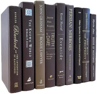 Real Books by Color® (1 Single, Brown) Decorative Bookshelf Home Decor Shelf Styling Photo Prop