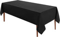 VidaFete 1 Pack 60 * 84inch Rectangle Tablecloth Polyester Table Cloth，Stain Resistant and Wrinkle Polyester Dining Table Cover for Kitchen Dinning Party Wedding Tabletop Buffet Decoration(Black)