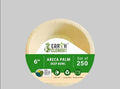 6" Round Palm Leaf Extra Deep Bowl Pack of 250 | 100% Natural, Compostable & Biodegradable Disposable Bowl | Eco-Friendly, Sturdy, Plastic-Free Tableware for Parties, Catering & Takeaway