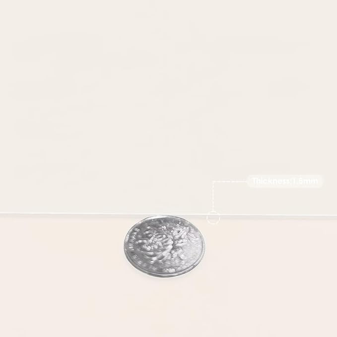 Leather Nightstand Cover,1.8mm Thick,15.75x23.6 Inch end Table Cover,Side Table Cover,Bedside Table Cover,Bedside Tablecloth.(White+White,15.75x23.6)