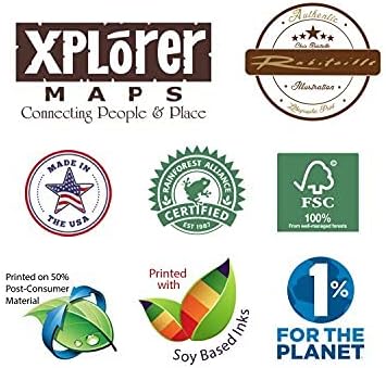 Xplorer Maps Regional Ceramic The World Coaster, Highly Absorbent Tabletop Protection - for Cold Drinks, Wine, and Drinking Glass - Suitable for Any Kinds of Mugs and Cups.