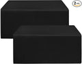 HolidayIdeas 2 Pack Fitted Table Clothes - 48 x 30 Inch - Black Rectangle Tablecloths for 4 Foot Tables, Fabric Table Cover Protector for Parties, Craft Show, Trade Show