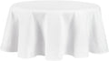 Martha Stewart Honeycomb Modern Farmhouse Tablecloth, White, 70" Round