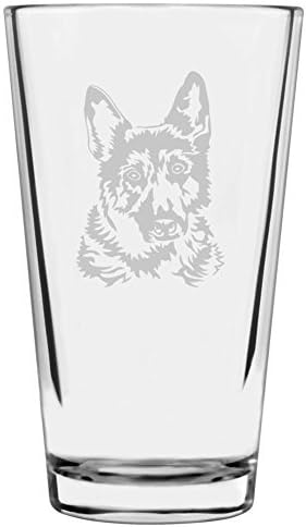 German Shepherd Custom Personalized Dog Themed Etched All Purpose 16oz Pint Glass