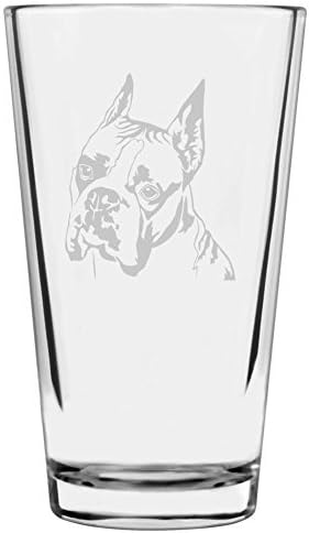 Boxer Custom Personalized Dog Themed Etched All Purpose 16oz Pint Glass
