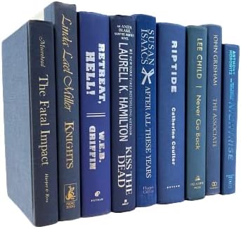 Real Books by Color® (Set of 3, Blue) Decorative Bookshelf Home Decor Shelf Styling Photo Prop
