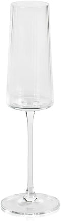 Zodax Bandol Fluted Textured Glasses or Stemware Sets of 2 or 4 (Champagne S/4)