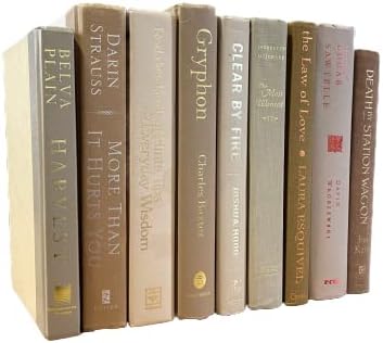 Real Books by Color® (Set of 7, Neutral) Decorative Bookshelf Home Decor Shelf Styling Photo Prop