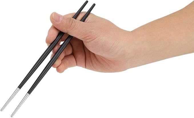 5 Pairs 304 Stainless Steel Chopstick Japanese Sushi Chopsticks Tableware Set Korean Chopsticks Set |Silver Black| chopstick sushi