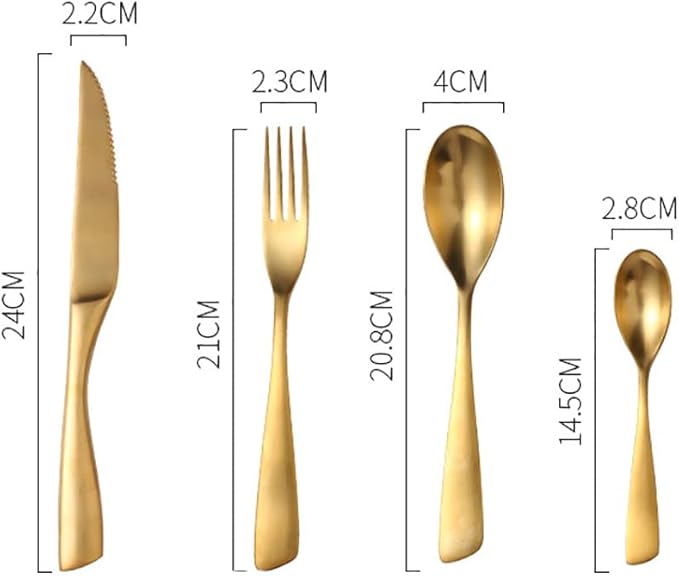 64 Piece Gold Silverware Set for 16,Modern Unique 18/10 Stainless Steel Flatware Cutlery Set, Eating Tableware Set,Vintage Luxury Style Cutlery Set for Home Restaurant Wedding Party