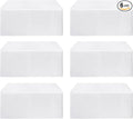 HolidayIdeas Fitted White Table Clothes - 72 x 30 Inch - 6 Pack Rectangle Table Covers for 6 Foot Tables, Polyester Fabric Tablecloths for Parties, Wedding, Trade Show, Craft Show