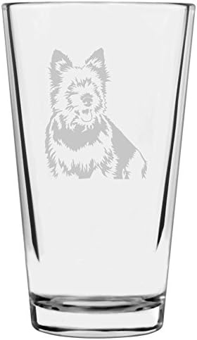 Keeshond Dog Themed Etched All Purpose 16oz Pint Glass