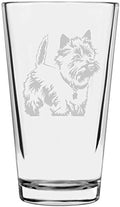 Cairn Terrier Dog Themed Etched All Purpose 16oz Pint Glass