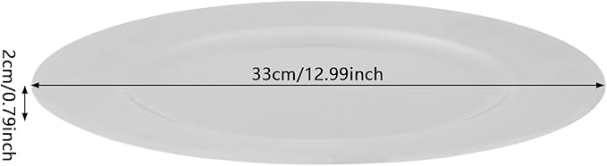 100 Pcs Antique Charger Plates Bulk, 13in Reusable Serving Plates Embossed Rim Plastic Party Dinner Plate Chargers Round Decorative Server Plate for Wedding Party Event Tableware