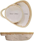 Soup and Side Bowl Plate Ceramic, Chip and Dip Divided Bowls, Anti-Soggy Cereal Bowl Bread Dipping Bowls Plates for Salad Breakfast, and Sandwich Ideal for Home and Restaurant (Apricot + blue)