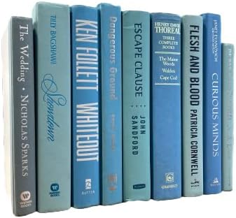Real Books by Color® (Set of 3, Light Blue) Decorative Bookshelf Home Decor Shelf Styling Photo Prop