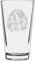Cavalier King Charles Spaniel Custom Personalized Dog Themed Etched All Purpose 16oz Pint Glass