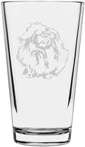 Pekingese Custom Personalized Dog Themed Etched All Purpose 16oz Pint Glass