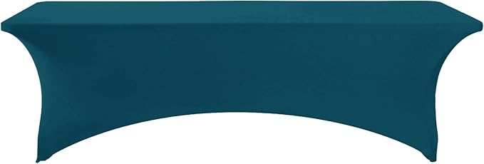 LZY Spandex Fitted Stretch Table Cover for 6 ft or 4ft or 8ft Folding Table, Rectangular Cocktail Tablecloth, Perfect for Party or Banquet