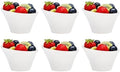 Vikko Mini White Bowls, Set of 6 Fine Ceramic White Bowls, 3.75 Ounce Small Bowl, Elegant Shape, Versatile for Dips, Desserts or Candy Dish, Dishwasher Safe