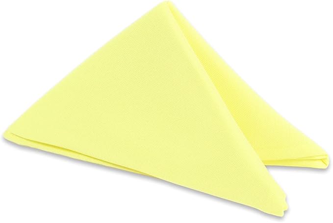Polyester Cloth Napkins - Washable Soft Table Linens - Durable & Elegant for Dining, Restaurants, Weddings, Events, Rentals, Banquets, & Parties - Premium Quality Set of 250, Yellow, 20"x20"