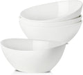 HASENSE 40 OZ Salad Bowls Set of 4, Ceramic Serving Bowls for Kitchen, 9 Inch Ceramic Bowls Microwave and Dishwasher Safe for Ramen, Salad, Fruit, Pasta and Side dish, White