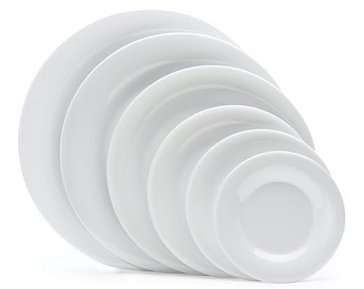 G.E.T. 5.5" Heavy-Duty Wide Rim Melamine Bread & Butter Plate (Set of 4)