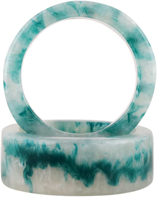 CLEENTABLE Epoxy Resin Napkin Rings Set - 12 Pcs Decorative Pastel Table Holders, 1.5" Dia, Art Deco Style - Ideal for Weddings, Dinner, Parties, Home, Dining, Gifting, Indoor & Outdoor (Multi)