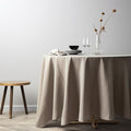 EVERLY 100% Pure Linen Round Tablecloths 70Inch Round Machine Washable Tablecloth for Thanksgiving,Decorative Halloween,Buffet Parties,Picnic,Events,Weddings and Restaurants-Natural Linen