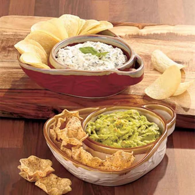 Soup and Side Bowl Plate Ceramic, Chip and Dip Divided Bowls, Anti-Soggy Cereal Bowl Bread Dipping Bowls Plates for Salad Breakfast, and Sandwich Ideal for Home and Restaurant (yellow)